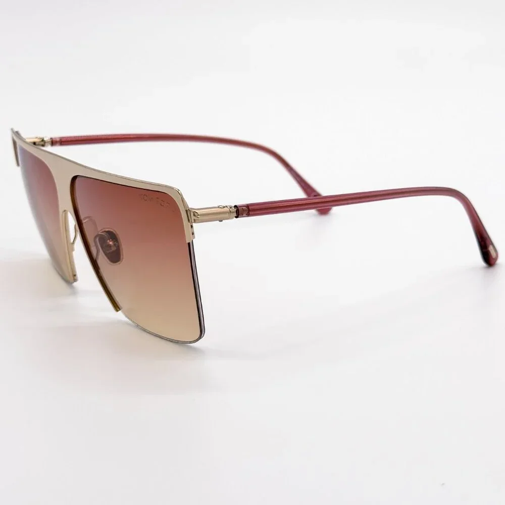 NEW TOM FORD SOFI TF840 28T SUNGLASSES WOMEN ROSE GOLD SQUARE FT0840/S - Picture 5 of 9